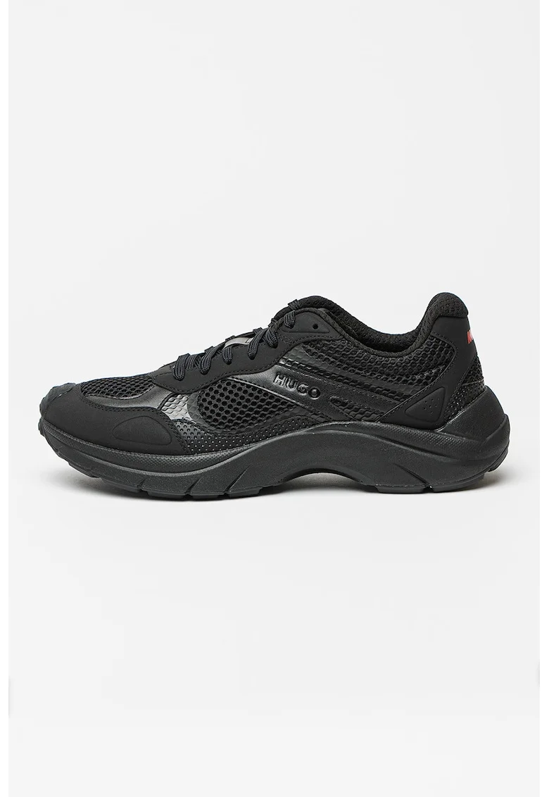 Pantofi sport low cut cu segmente de plasa Go2, Negru
