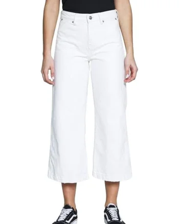 Blugi crop cu croiala ampla Groove,