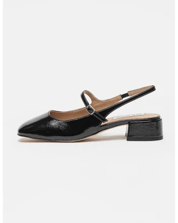 Pantofi slingback din piele ecologica Marjorie, Negru