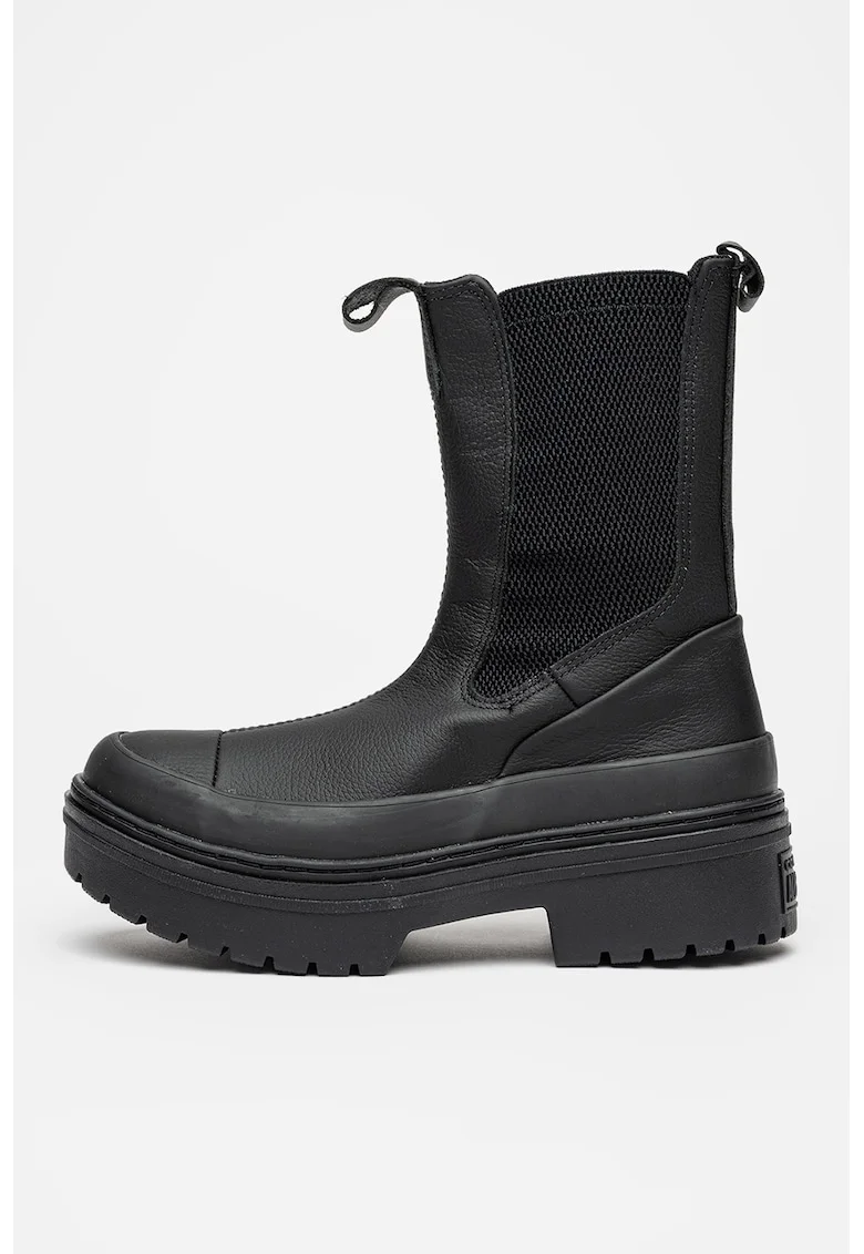Ghete Chelsea din piele Chuck Taylor All Star, Negru