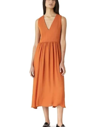 Rochie midi in A fara maneci,