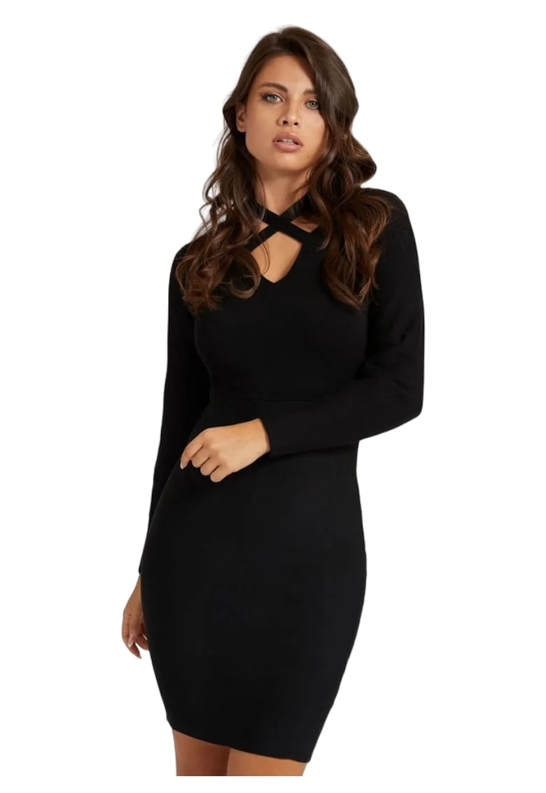 Rochie mini cu maneci lungi,