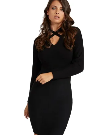 Rochie mini cu maneci lungi,