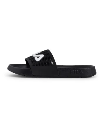 Papuci cu logo, Negru