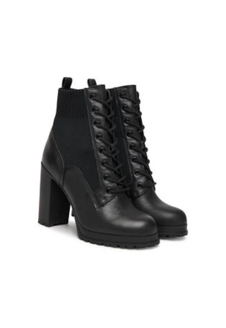 Botine dama  negru, piele naturala