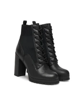 Botine dama  negru, piele naturala