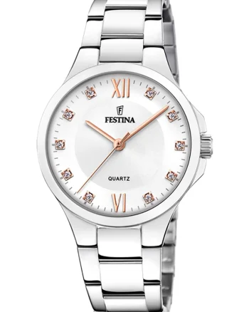 Ceas de dama  F20582/2, Quartz, 34mm, 5ATM, Argint