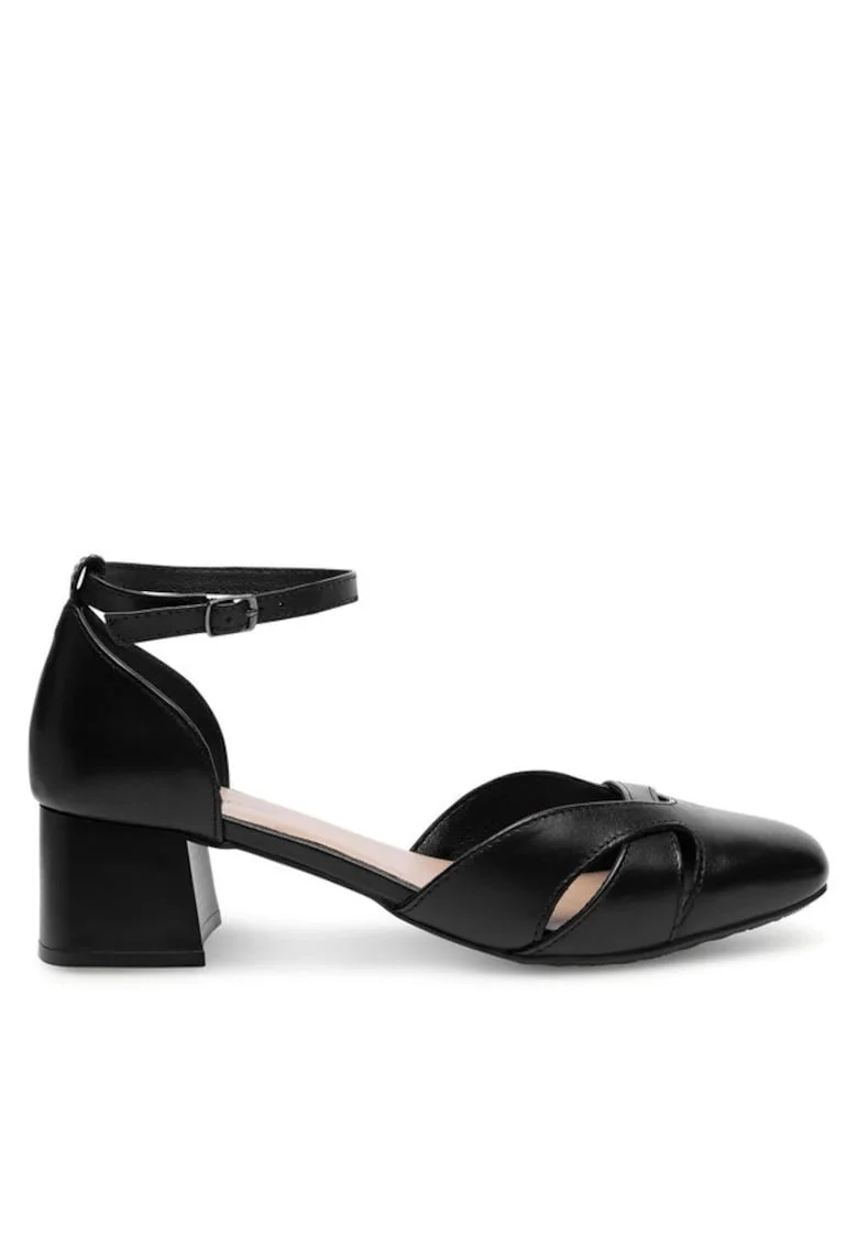 Pantofi dama,  Piele naturala, Negru, Negru