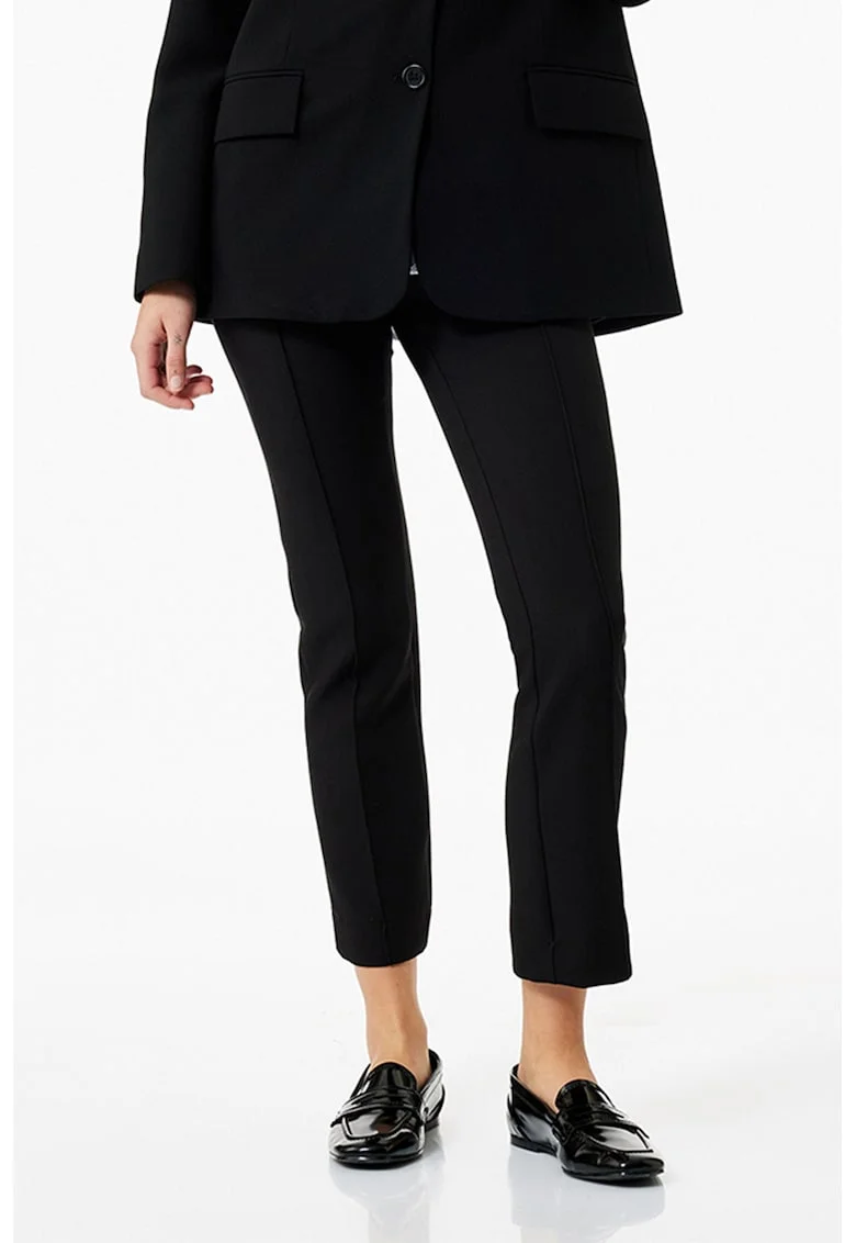 Pantaloni cigarette crop, Negru
