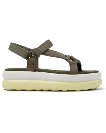 Sandale cu talpa flatform si aplicatii florale Pelotas, Verde