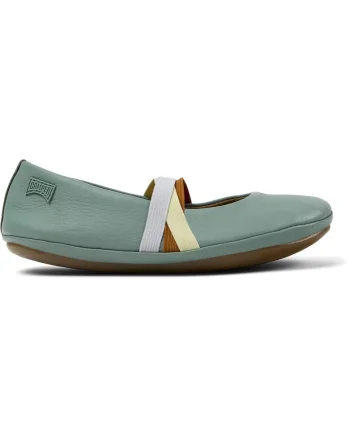 Balerini de piele Right Twins, Verde
