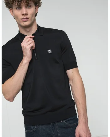 Pulover cu maneci scurte Sayfog, Negru