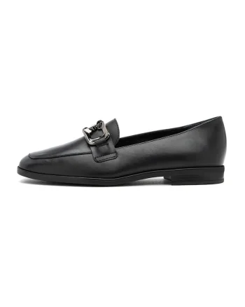 Pantofi loafer cu accesoriu decorativ, Negru