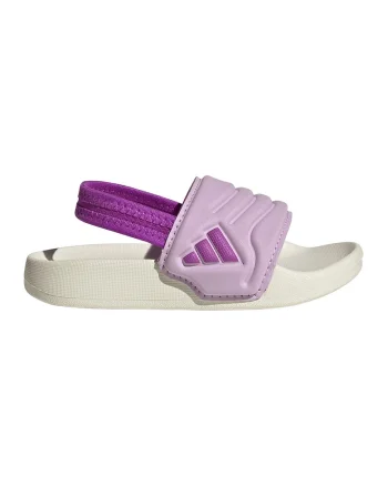 Sandale slingback Adilette, Lila/Alb murdar