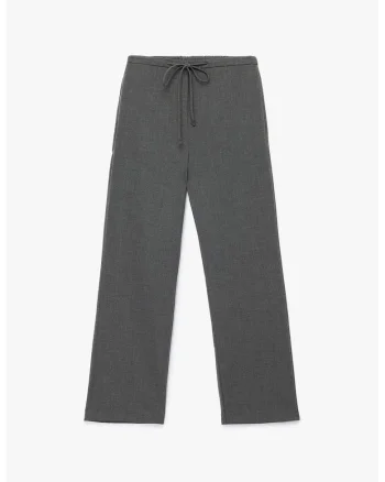 Pantaloni drepti cu snur, Gri