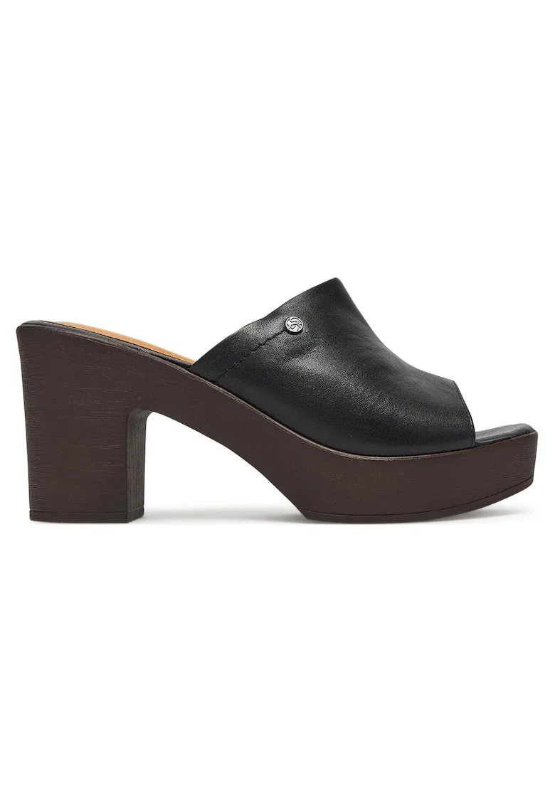 toc dama,  negru, piele naturala, Negru