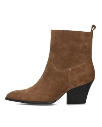Botine cowboy din piele intoarsa Louise