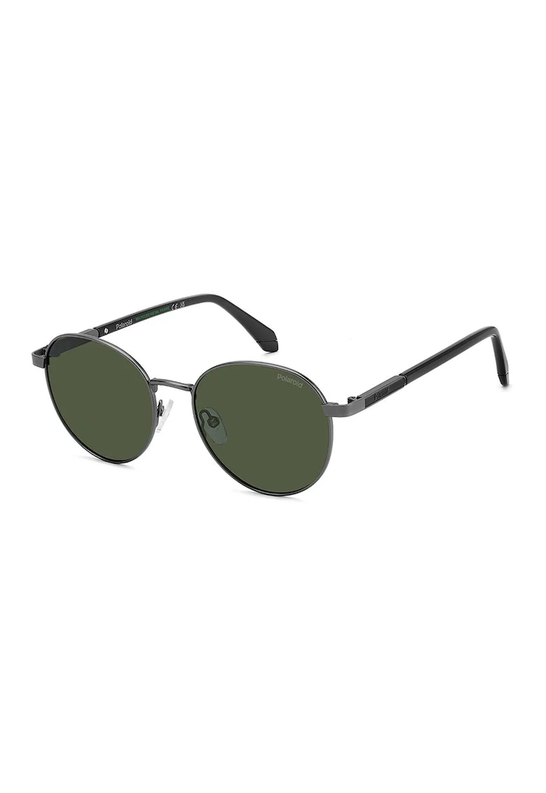 Ochelari de soare rotunzi cu lentile polarizate, Negru