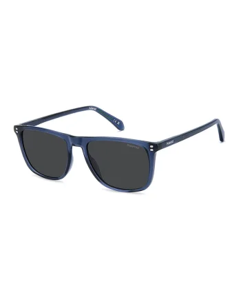 Ochelari de soare dreptunghiulari cu lentile polarizate, Bleumarin