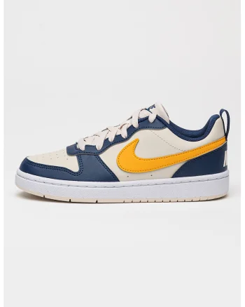 Pantofi sport din piele ecologica Court Borough, Bej/Bleumarin