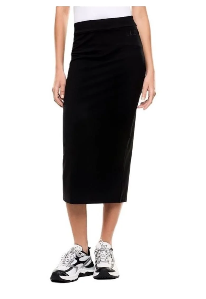 Fusta dama TRAIN LOGO SERIES TAPE W SKIRT,  Bumbac, Negru, Negru