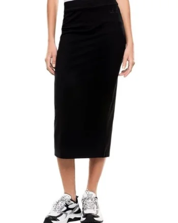 Fusta dama TRAIN LOGO SERIES TAPE W SKIRT,  Bumbac, Negru, Negru