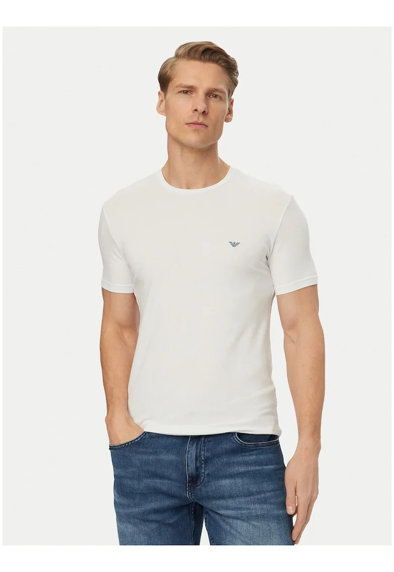 Tricou alb Emporio Armani pentru bărbați, Alb