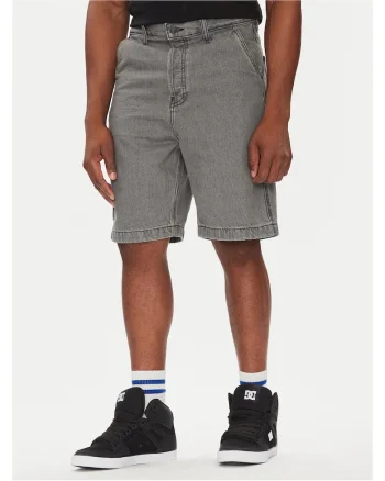 Pantaloni scurti barbati,  bumbac, gri, denim,