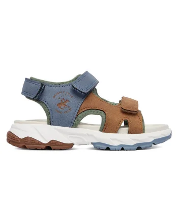Sandale baieti,  multicolor, piele ecologica, sistem inchidere Velcro