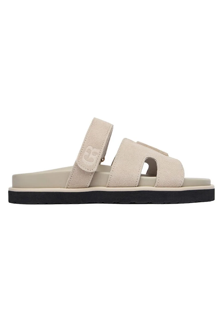 Papuci dama,  piele naturala, crem, bej