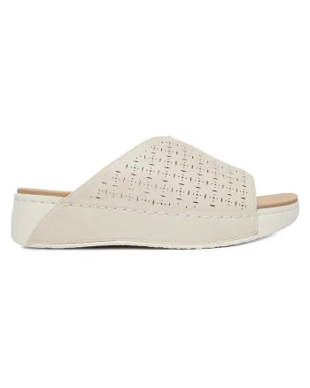 Papuci  culoare bej, material piele ecologica