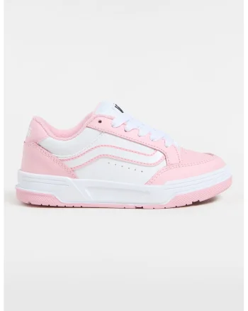 Pantofi sport cu detalii din piele intoarsa Hylane, Alb/Roz deschis