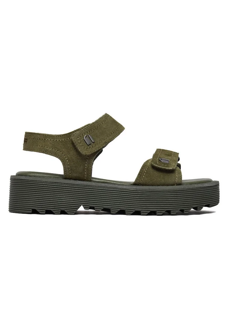 Sandale dama G-Star Raw, piele intoarsa, inchidere velcro, multicolor