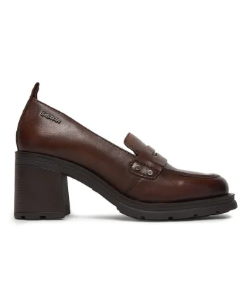 Mocasini dama G-Star Raw, piele naturala, toc bloc, maro