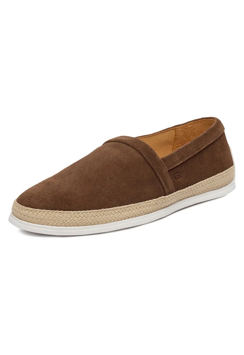 Pantofi barbati,  piele naturala, maro, varf rotund