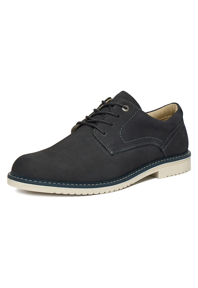 Pantofi barbati  bleumarin, piele naturala, design versatil
