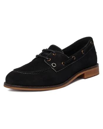 Mocasini dama  piele naturala, negru, talpa confortabila, varf rotund