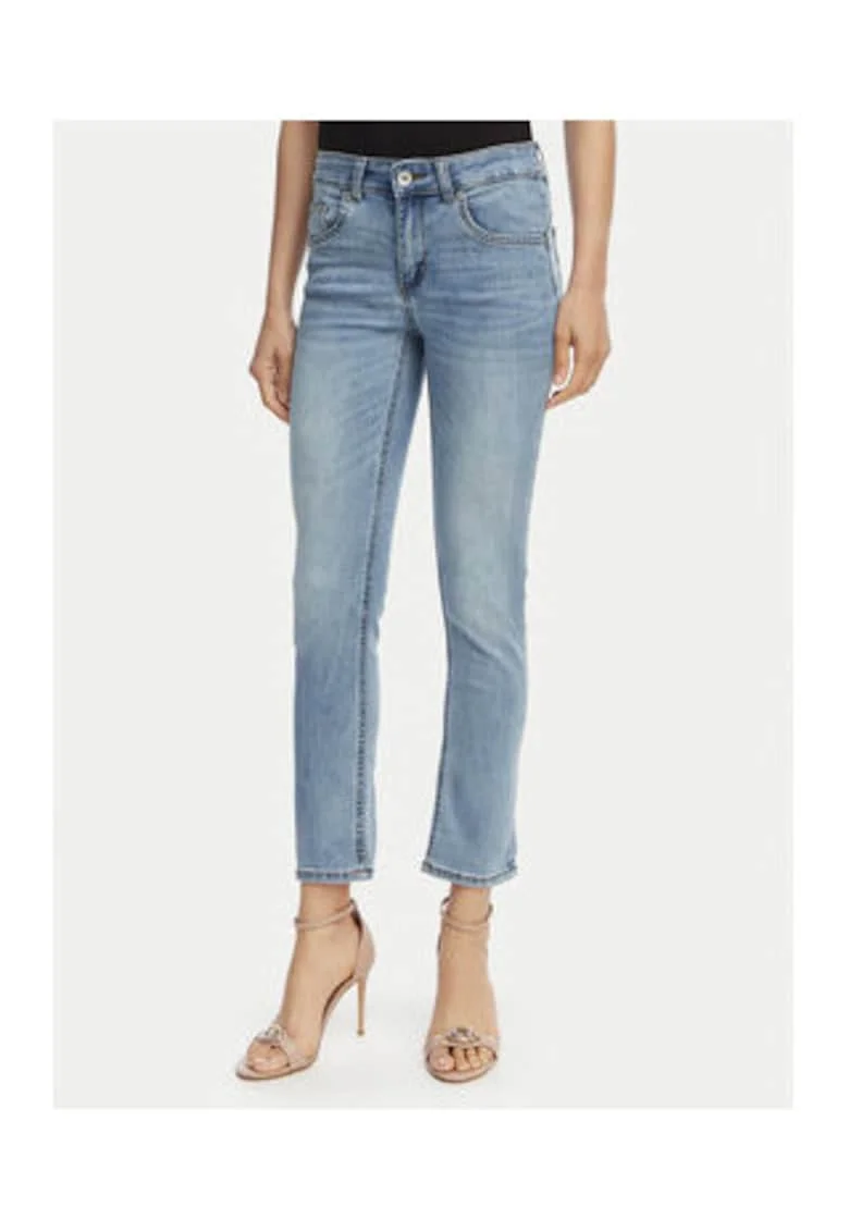 Blugi dama  slim fit, albastru, bumbac/sintetic/poliester