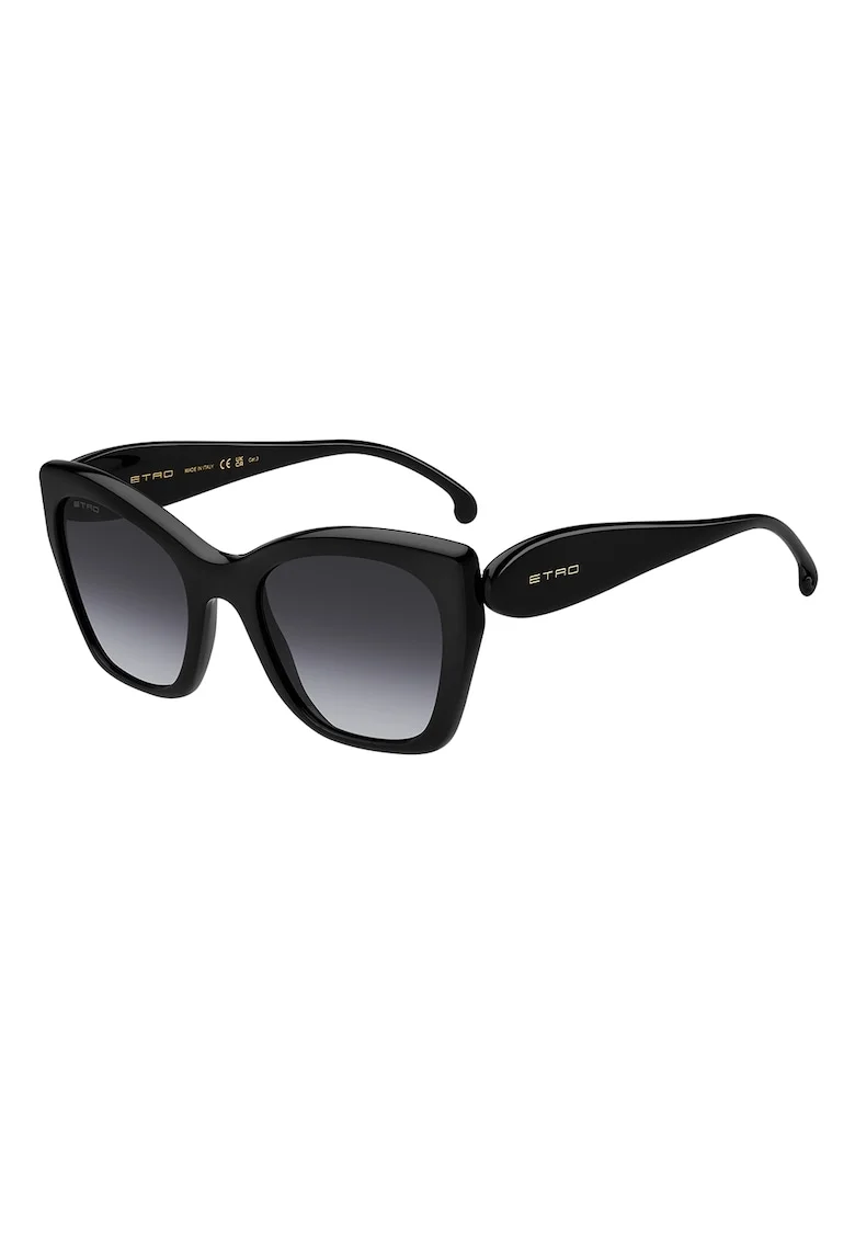 Ochelari de soare cat-eye cu lentile in degrade, Negru