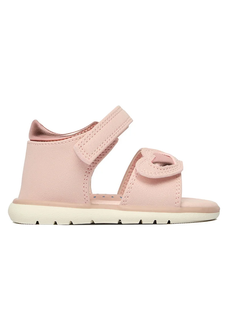 Sandale fete  roz, sintetic, sistem inchidere Velcro