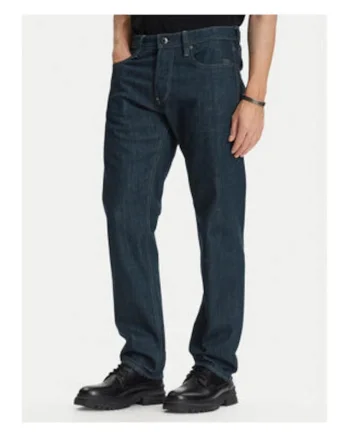 Blugi G-Star Raw, slim fit, bleumarin, bumbac, Bleumarin