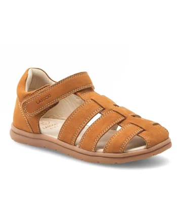 Sandale baieti,  piele velcro, maro, Maro