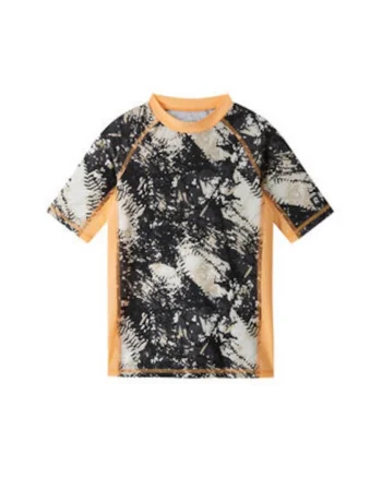 Tricou de inot baieti,  negru, material poliamida si elastan