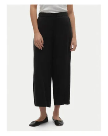 Pantaloni culotte dama,  negru, lyocell, negru