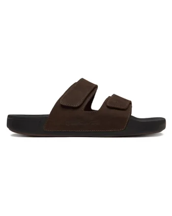 Papuci  RAPID-01, piele naturala, confortabili, maro