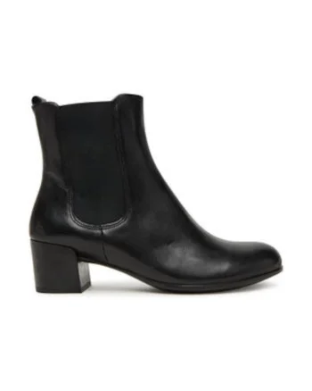 Botine dama  piele, negru