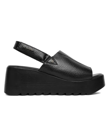 Sandale dama G-Star Raw, piele naturala, toc pana, negru, Negru