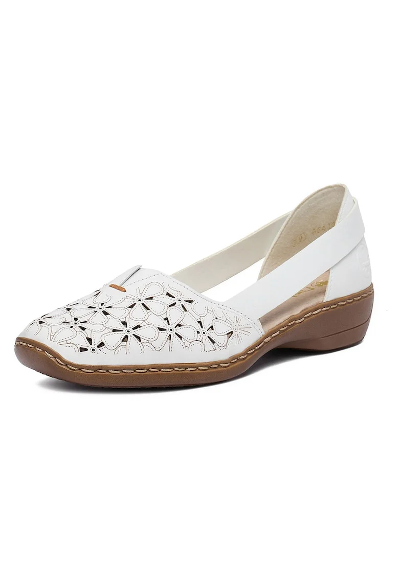Pantofi dama,  41356-80, piele naturala, alb