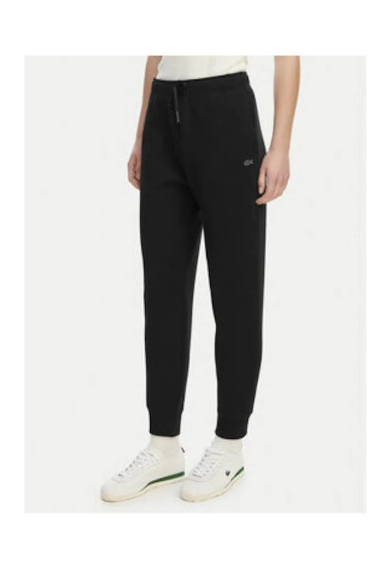 Pantaloni de trening,  negru, bumbac natural, elasticitate, regular fit