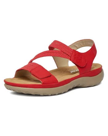 Sandale dama  rosu, piele ecologica, talpa moale, varf deschis